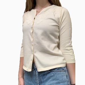 Apostrophe white lace cardigan 🤍❄️